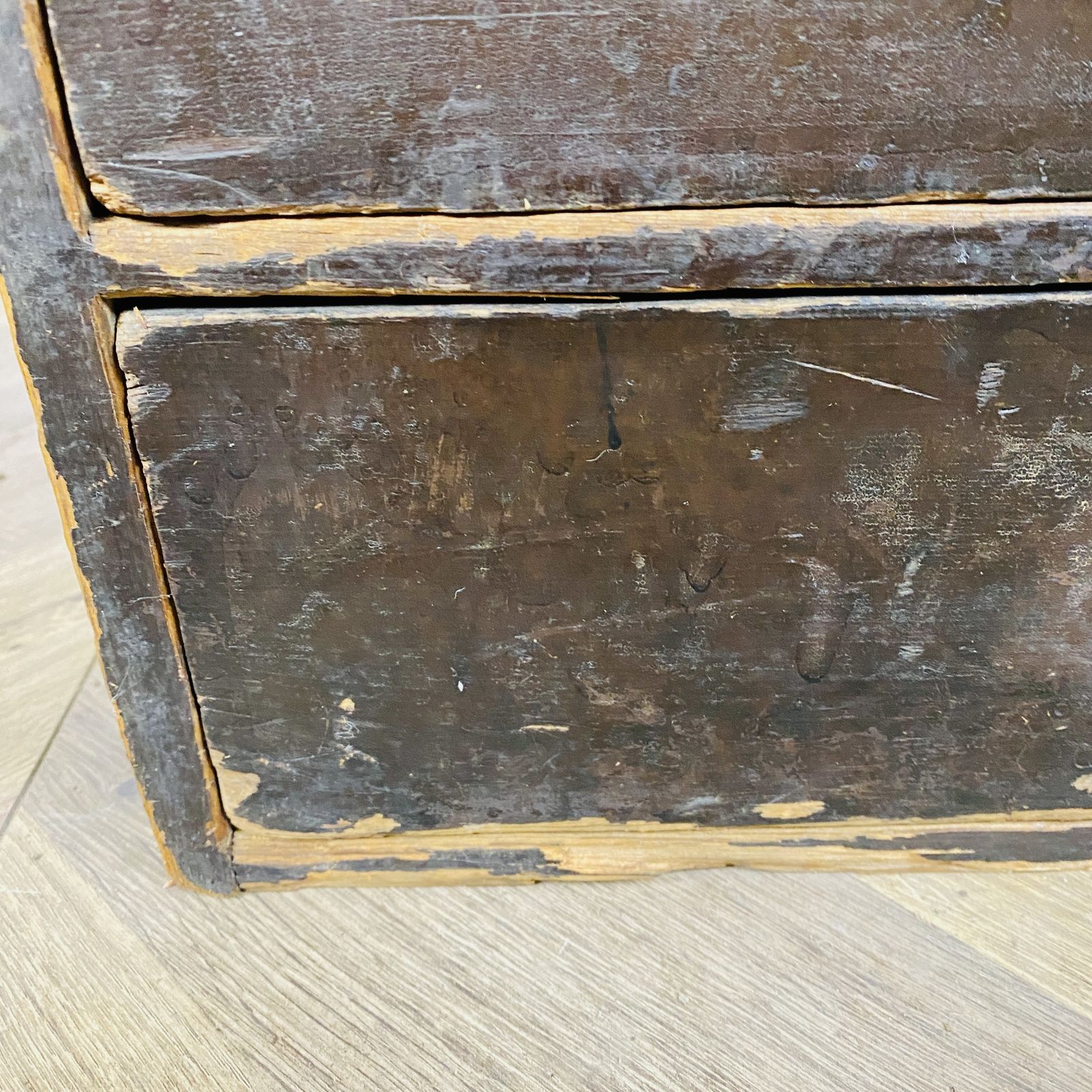 Industrial Small Pine Drawers, 1920s photo vintage