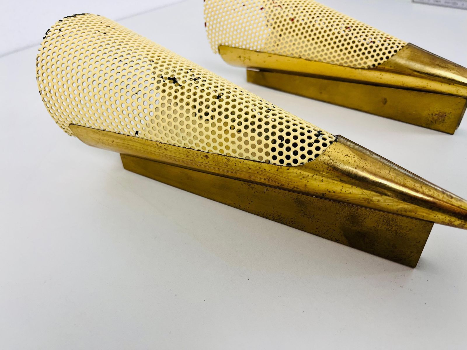 Pair Of 2 Brass Sconces By Maison Lunel, 1960, France photo Lighting