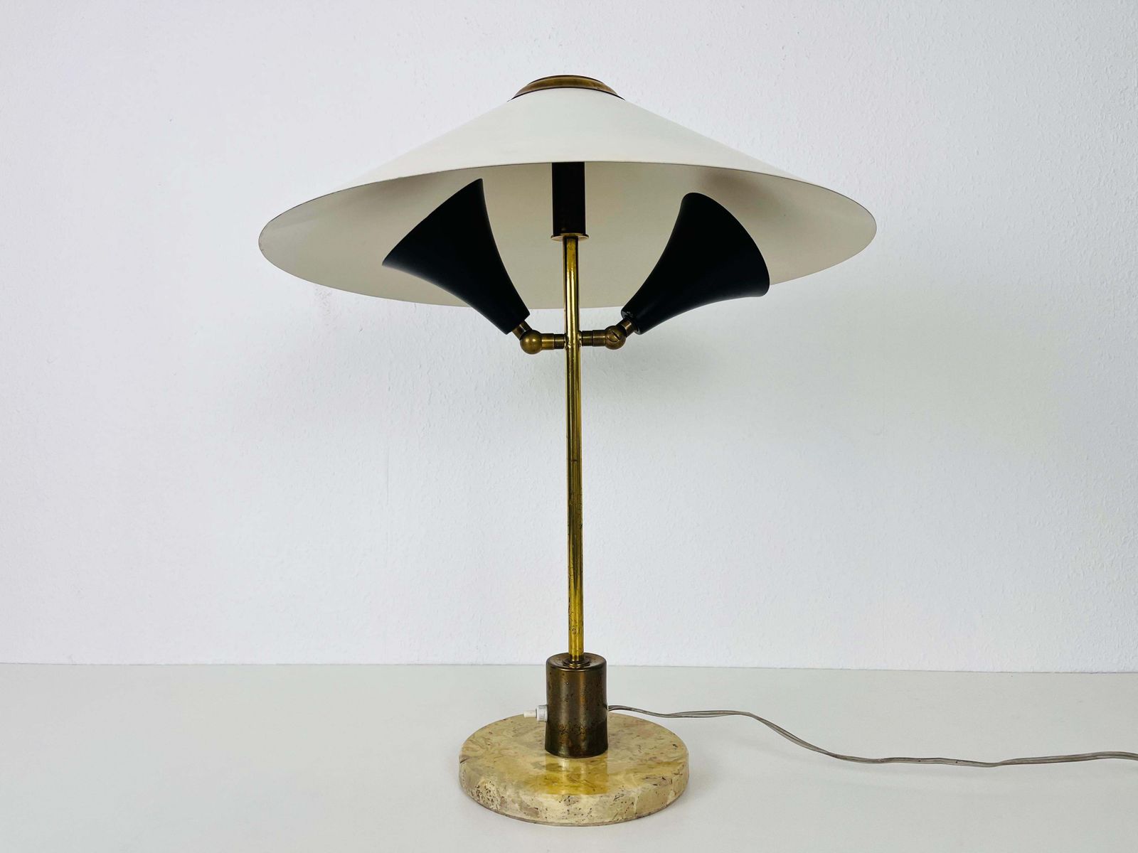 Italian Marble Base And Brass Table Lamp, 1960s, Italy photo 2791.0