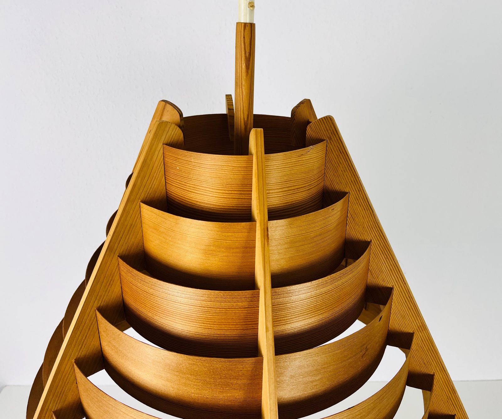 photo vinterior Mid Century Wooden Pendant Lamp By Hans Agne Jakobsson, Sweden, 1960s