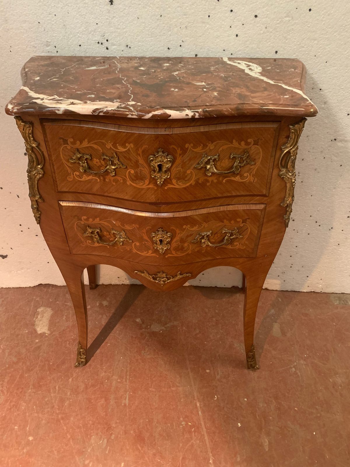 Curved Chest Of Drawers In Louis XV / XX Century Style Wood Veneer photo buy
