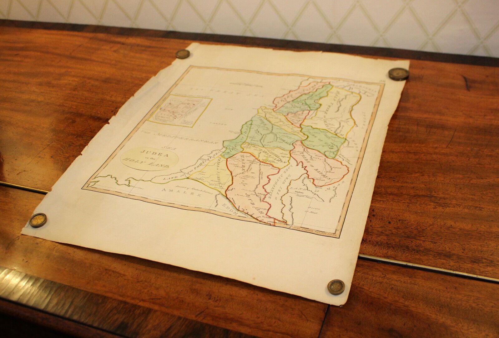 A Late C18th Map (Possibly D'anville) Judea Or The Holy Land photo Art