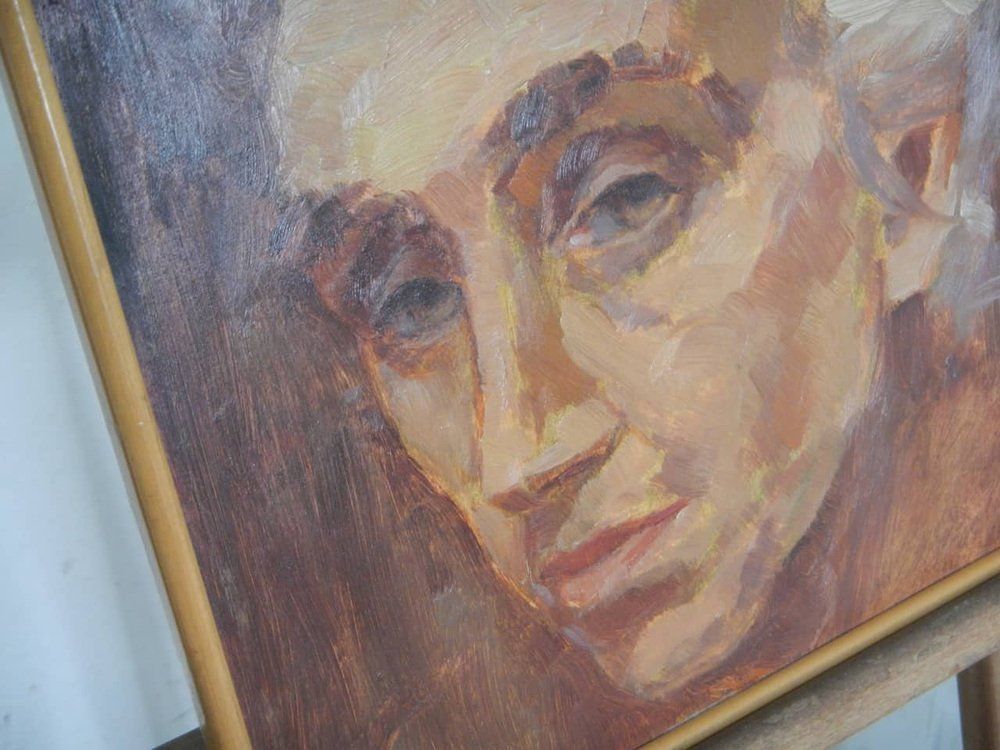 photo furniture Mina Anselmi, Face Of Donna Marzo, 1946, Oil On Plywood, Framed