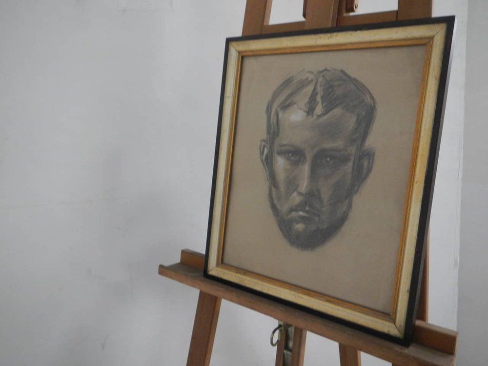 Mina Anselmi, Man's Face, 1940, Framed