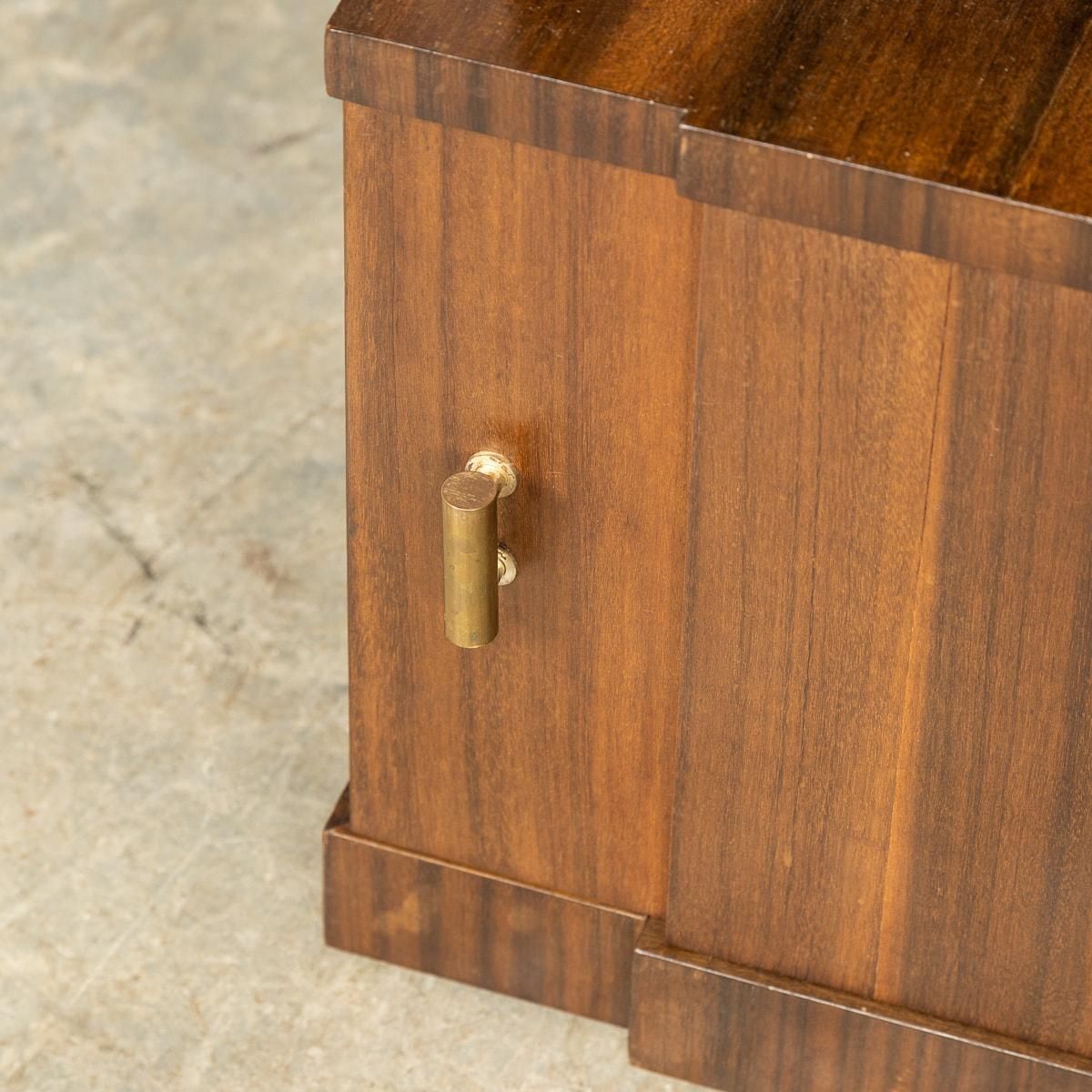 photo buy 20th Century Italian Pair Of Kingwood & Marble Bedside Cabinets, C.1950