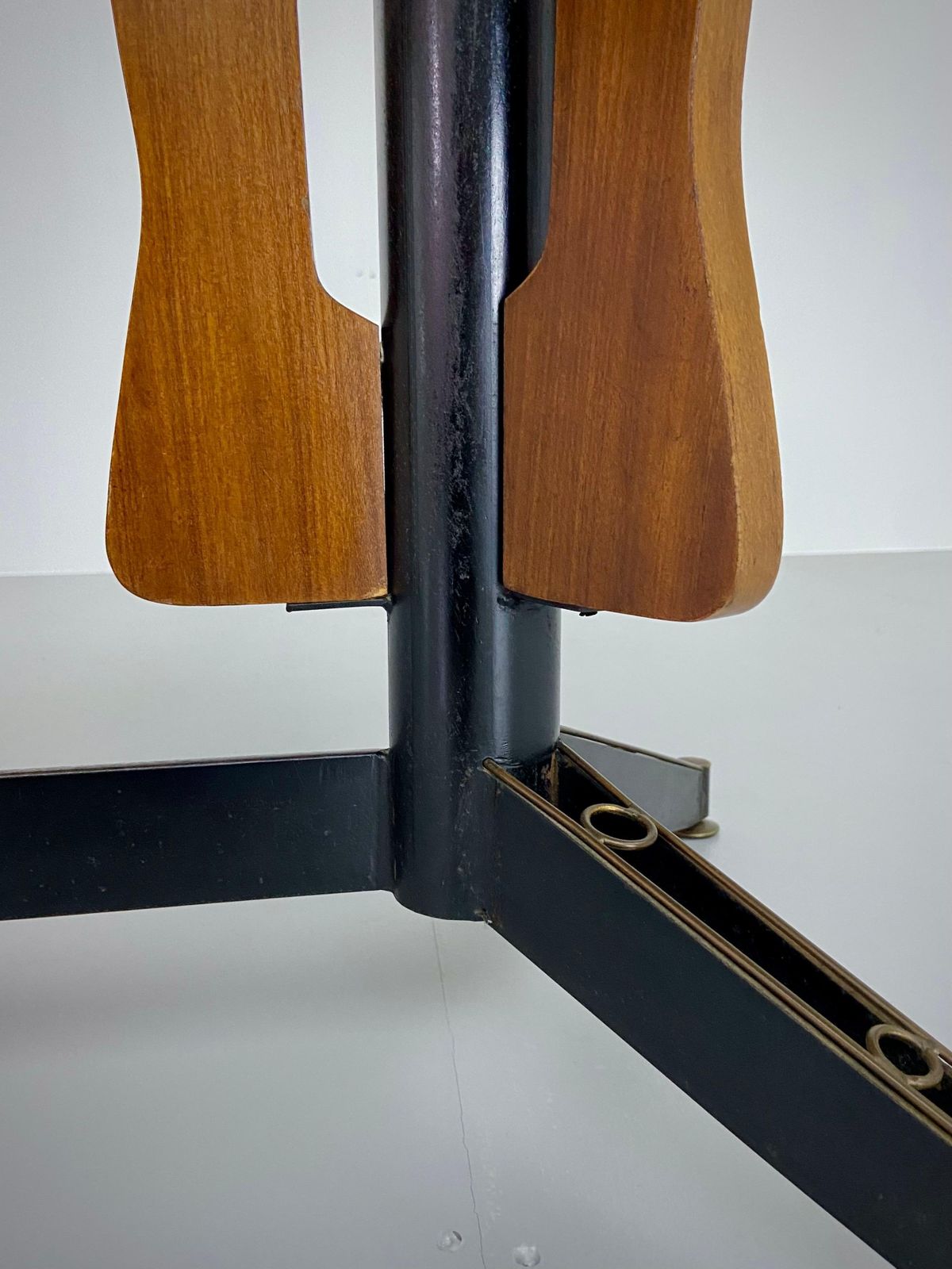 Carlo Ratti Dining Table In Wood And Metal, Italy, 1960's photo vintage