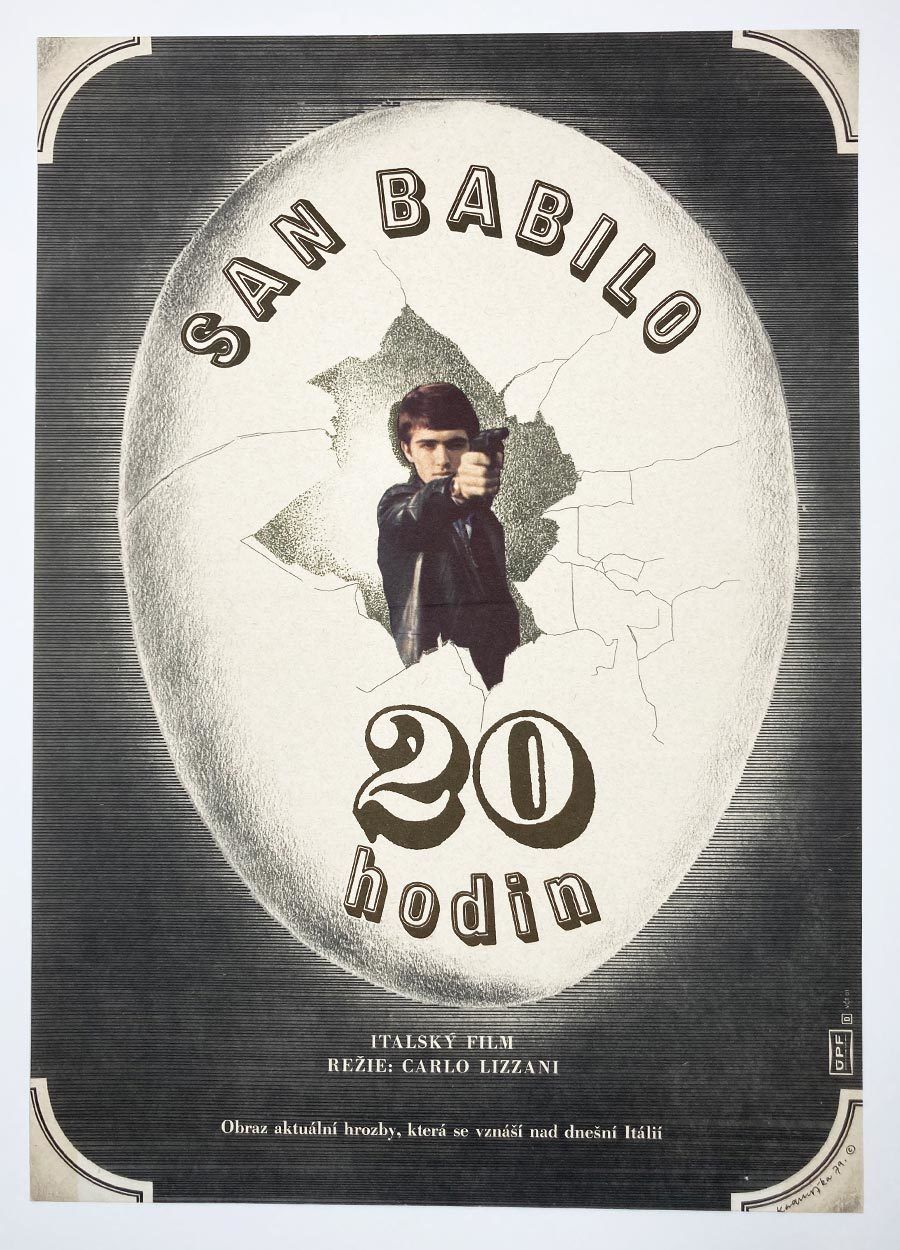 Original Film Poster, San Babila, Dimitrij Kadrnožka, 1979, Genuine Czech Vintage Print