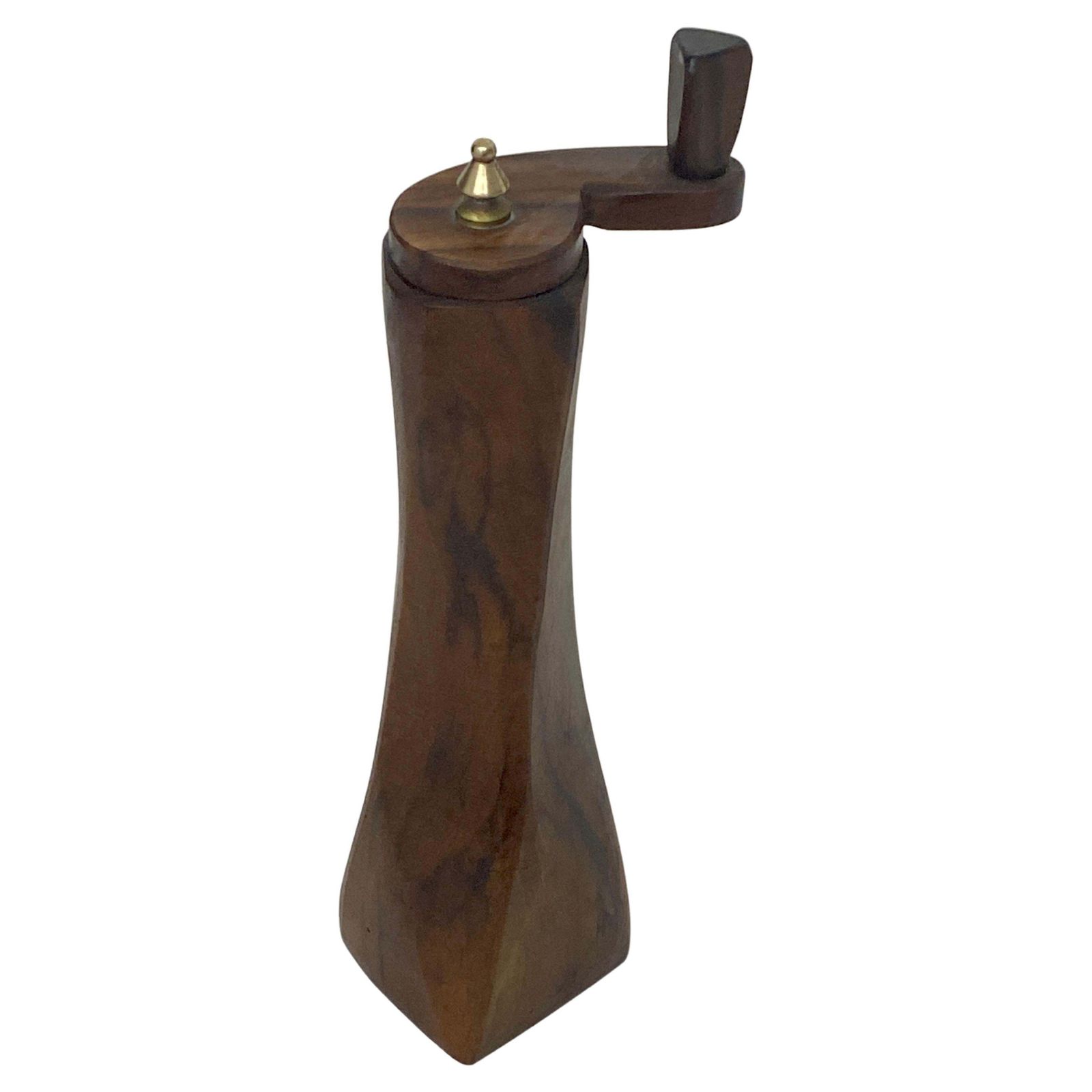 Old Pepper Mill In Olive Wood, Circa 1970, France