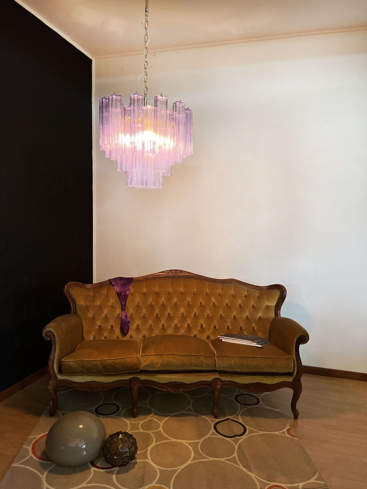 Fantastic Murano Glass Tube Chandelier   36 Amethyst Glass Tube photo 830.0