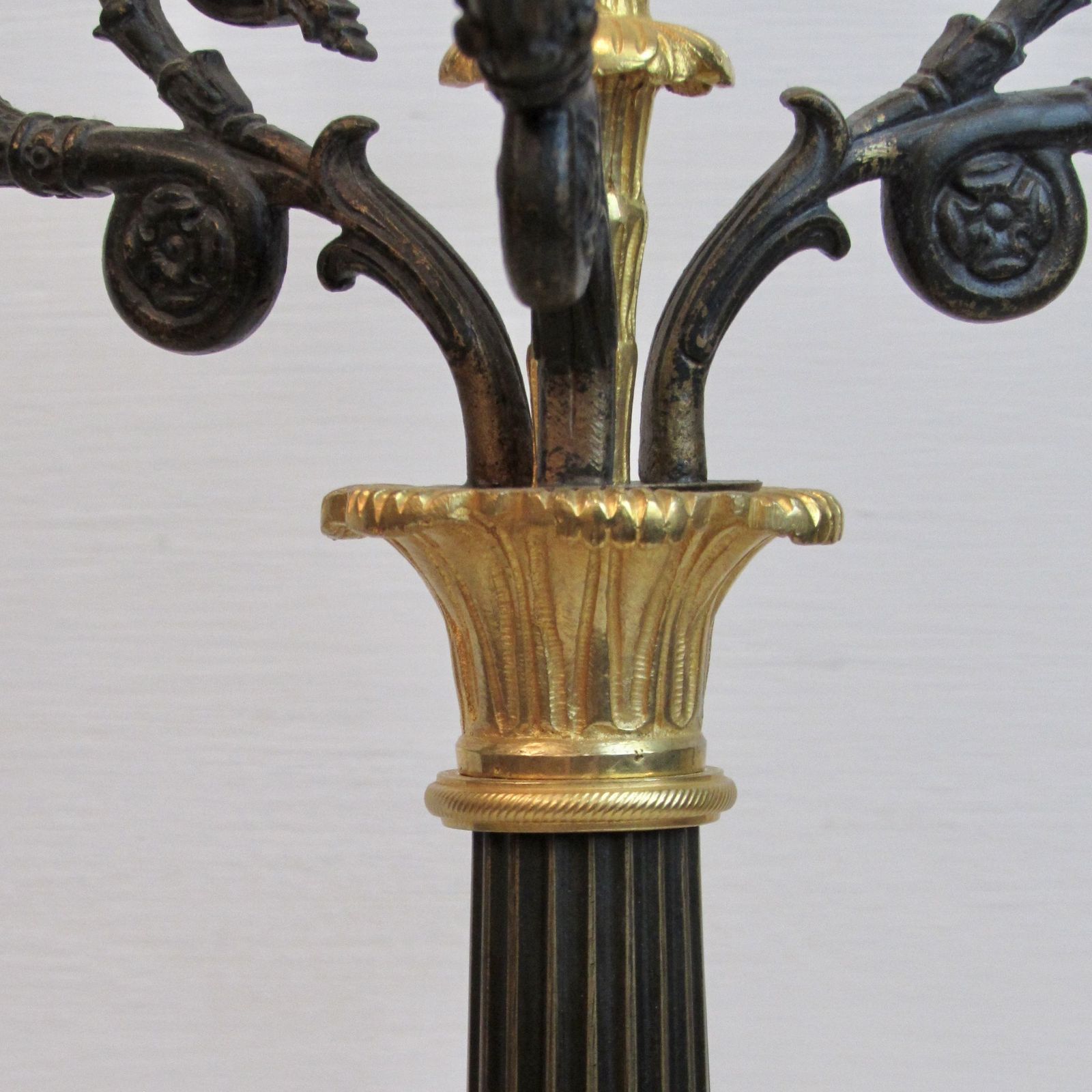 19th C French Siena Marble Four Glass Set With Lion By Japy Freres. photo buy