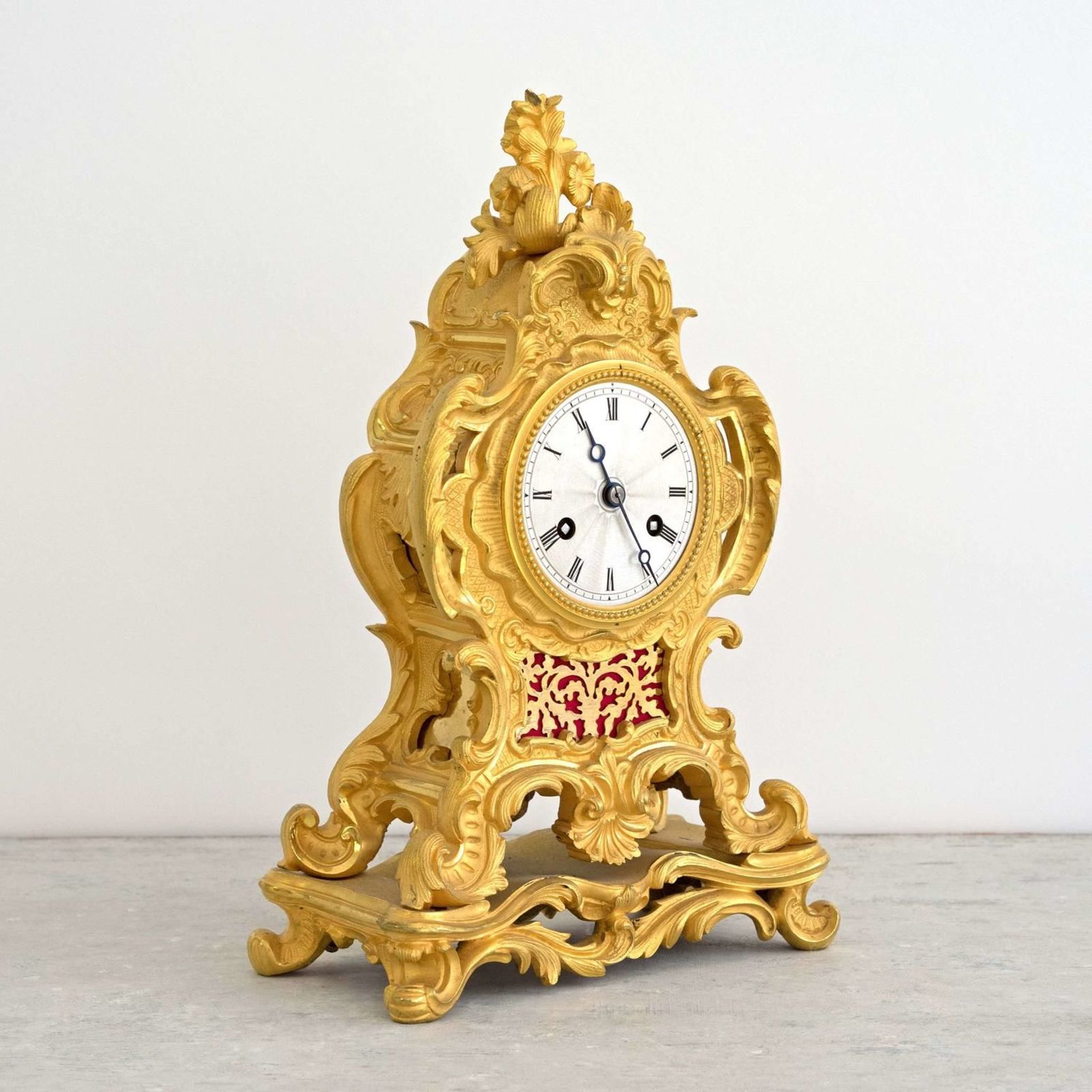 19th Century Gilt Ormolu Louis XIV Style French Clock By Guyerdet. photo furniture