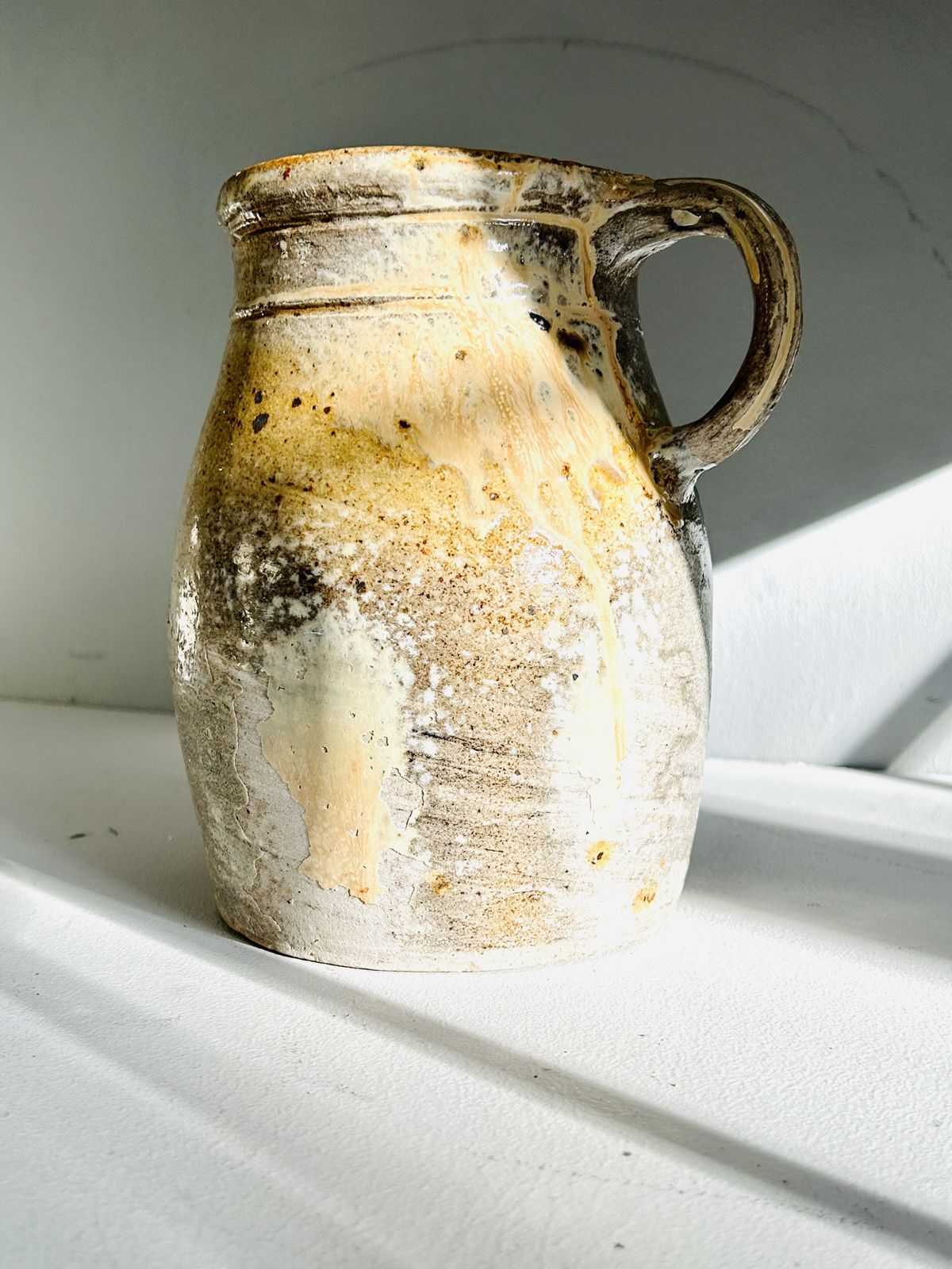 Antique French 19th Century Glazed Confit Pot / Jug/ Vase photo Home Decor