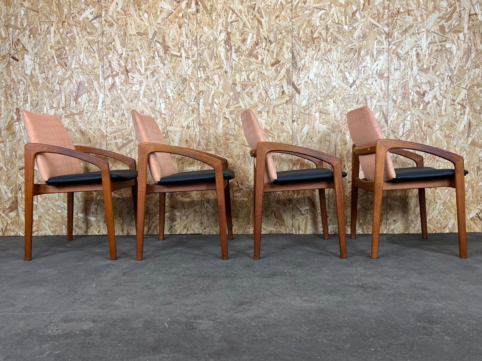 Teak Dining Chair Henning Kjaernulf Korup Stolefabric photo vintage