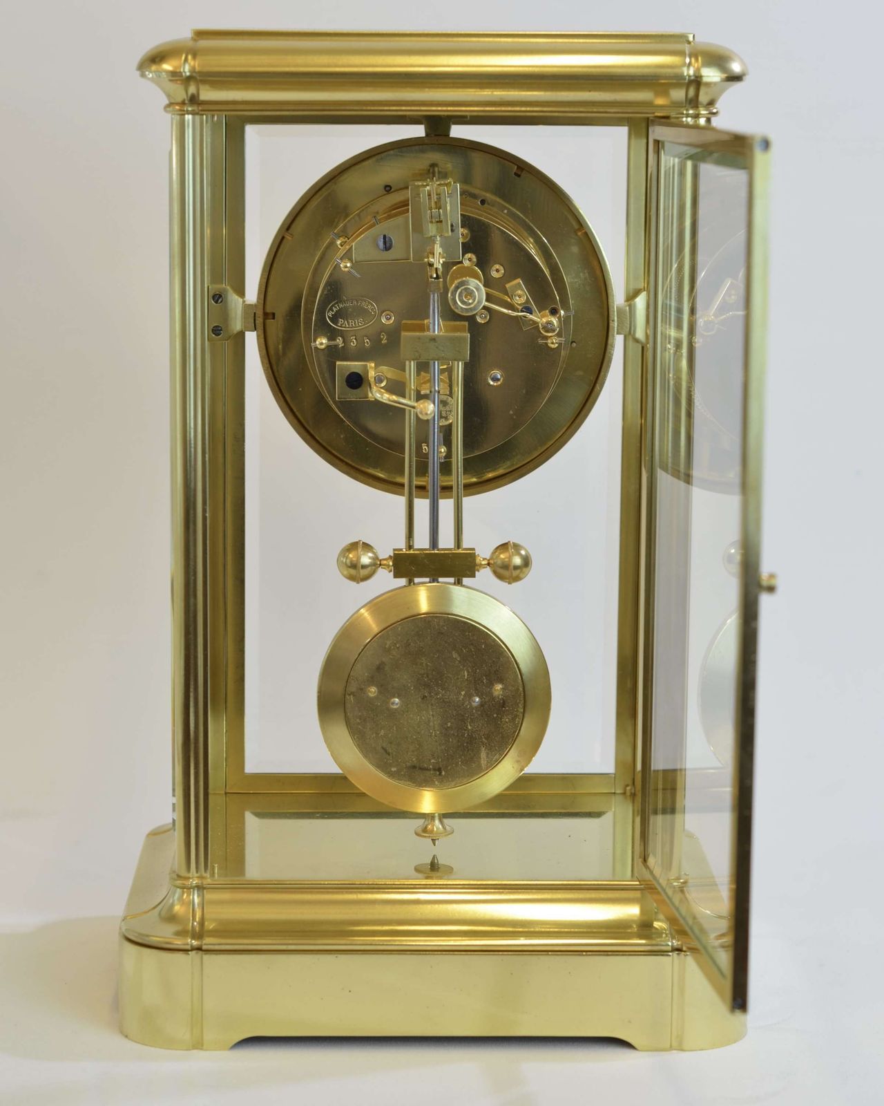 19th Century French Four Glass With Ellicott Pendulum photo Home Decor