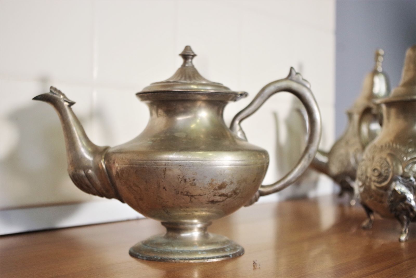 Arabic Teapot Set 8 Pieces, Morocco 50s photo vintage