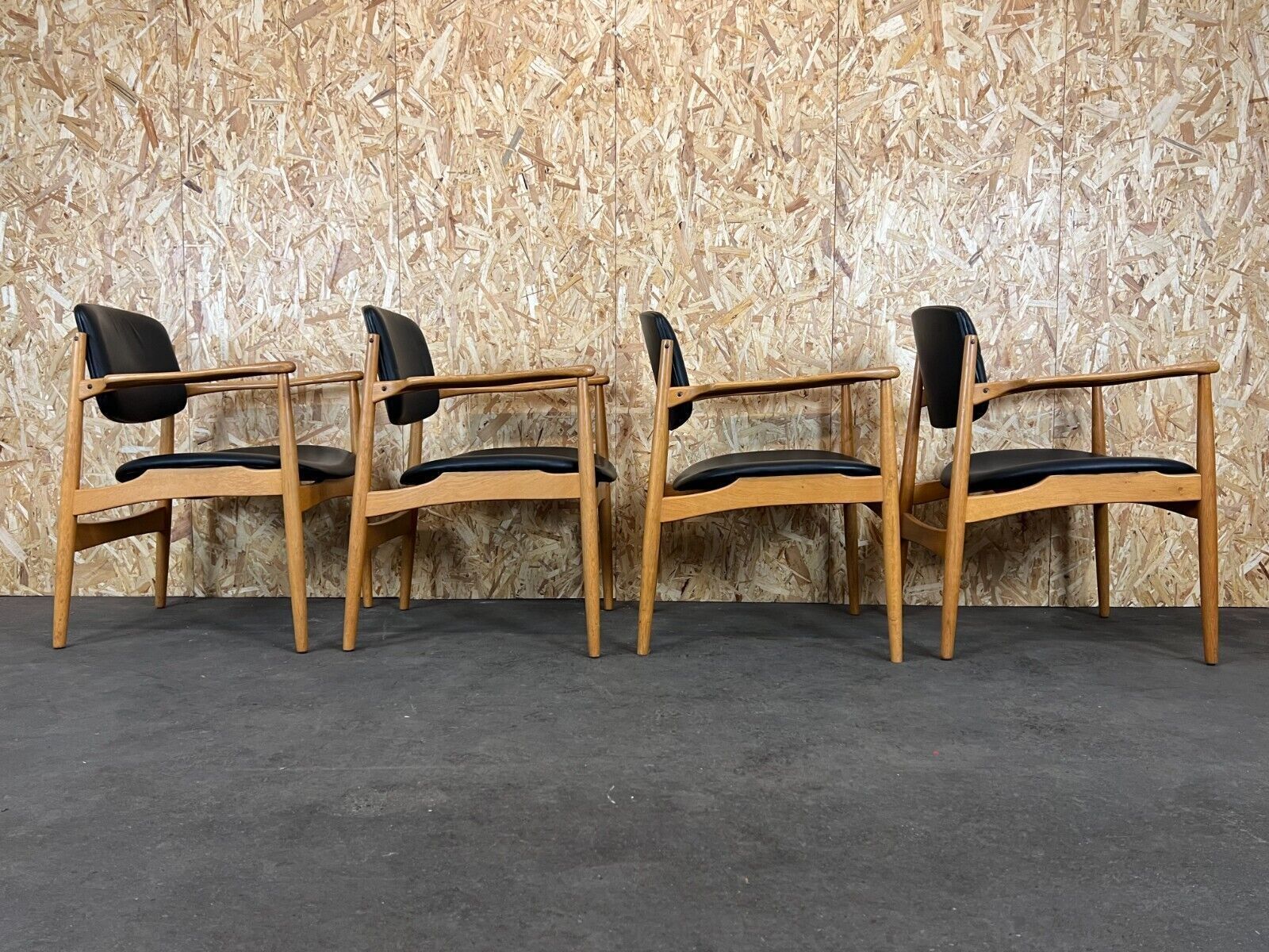 photo for sale 4x 60s 70s Dining Chair Arm Chair Danish Design Oak Denmark