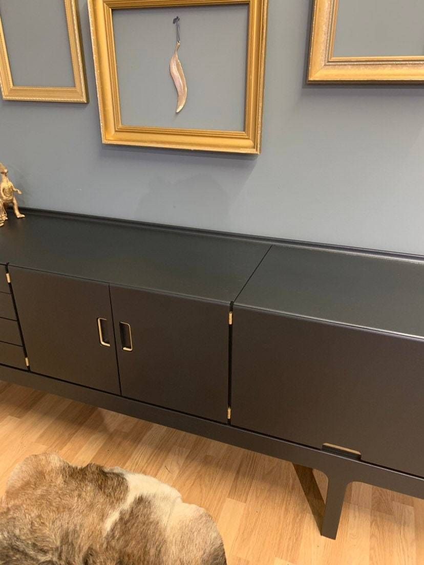 Professionally Painted Rare Meredew Teak Drinks Sideboard photo vinterior