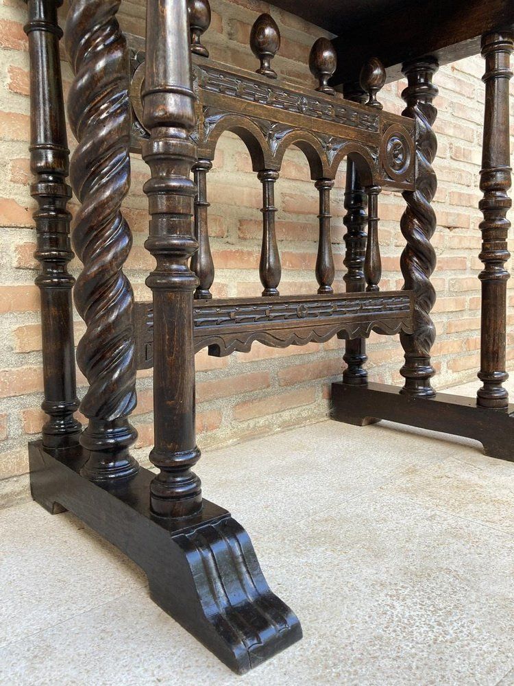 4769.0 Antique Spanish Renaissance Bar Cabinet In Oak, 1890 photo