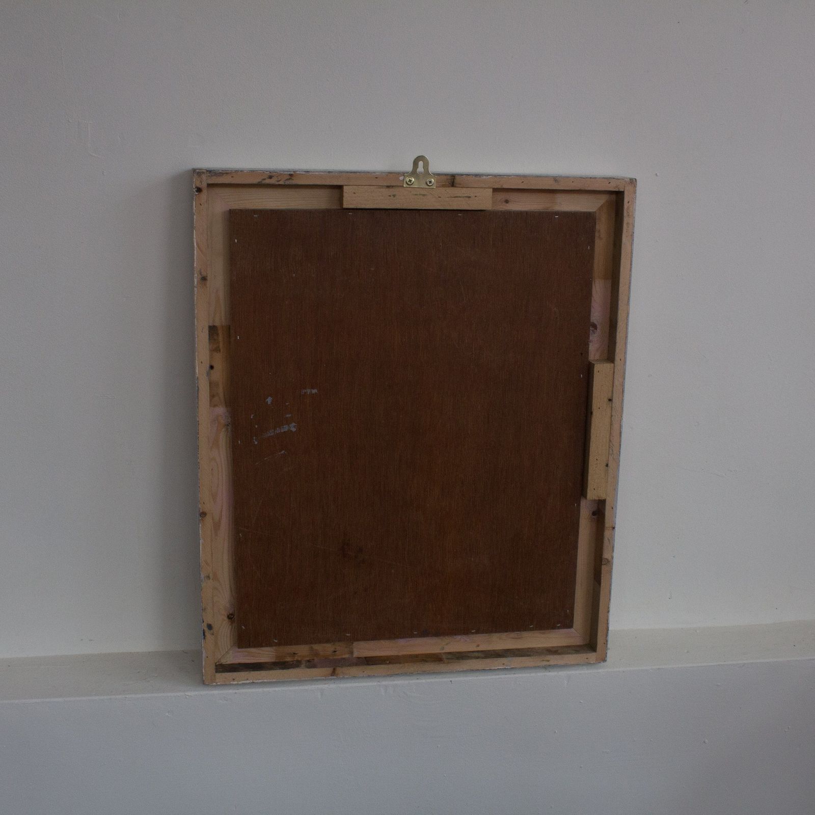 Shabby Chic Style Wall Hanging Mirror, Great Patina And Layered Paint Effect photo vinterior