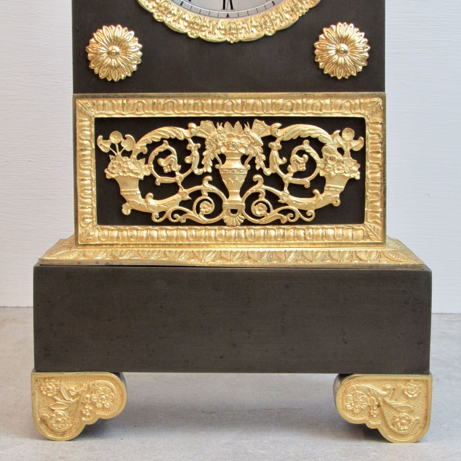 Charles X Period Patinated Bronze And Gilt French Clock By Pons. photo for sale