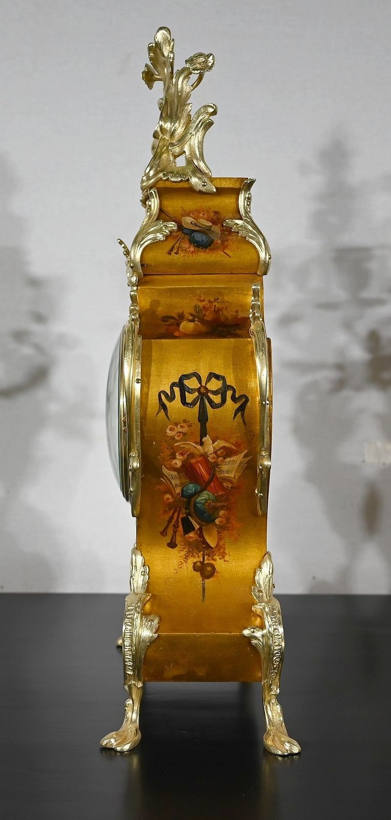 3656.5 Important Gilt Bronze And Martin Varnish Fireplacetrim, Louis XV Style, 19th Century photo