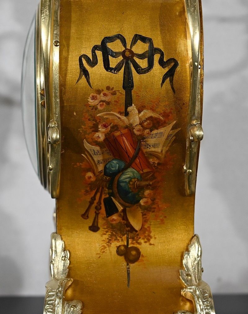 photo vintage Important Gilt Bronze And Martin Varnish Fireplacetrim, Louis XV Style, 19th Century
