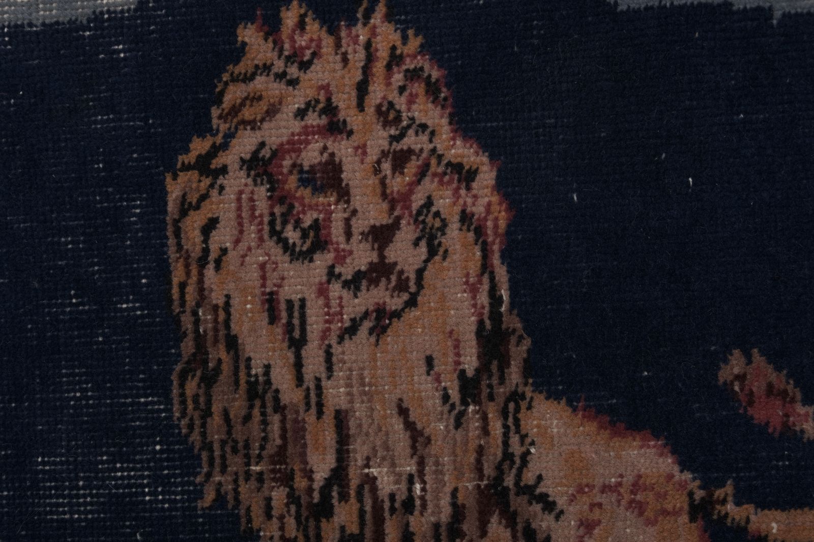 Hand Knotted Lion Carpet   Animal Tapestry 3'3'' X 4' photo buy