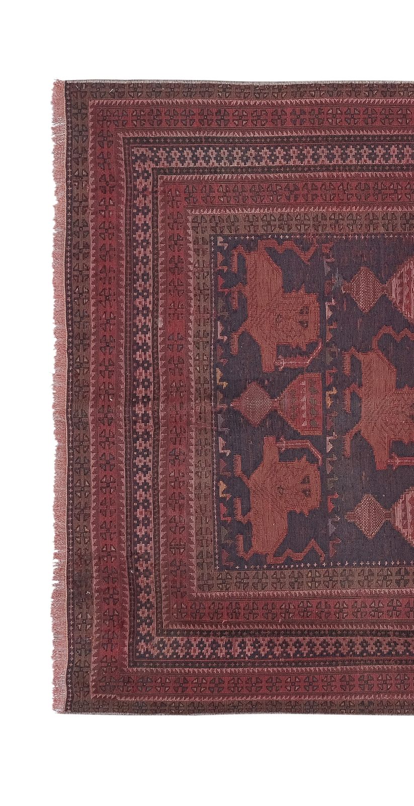 Vintage Animal Soumac Rug 3'10'' X 6'2'' photo Textiles