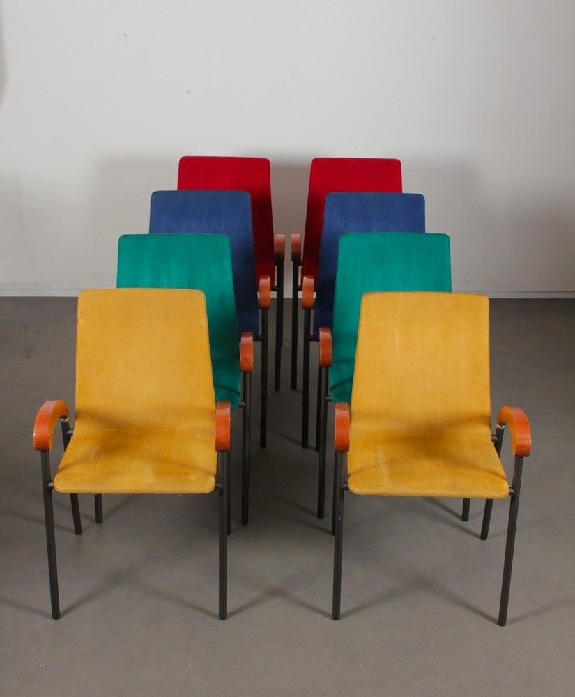 Suite Of 8 Pigalle Chairs By Caramia For Xo, 1990 photo buy