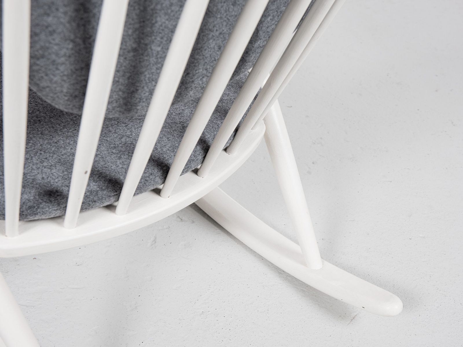 photo furniture Midcentury Danish White Rocking Chair By Frank Reenskaug For Bramin 1960s