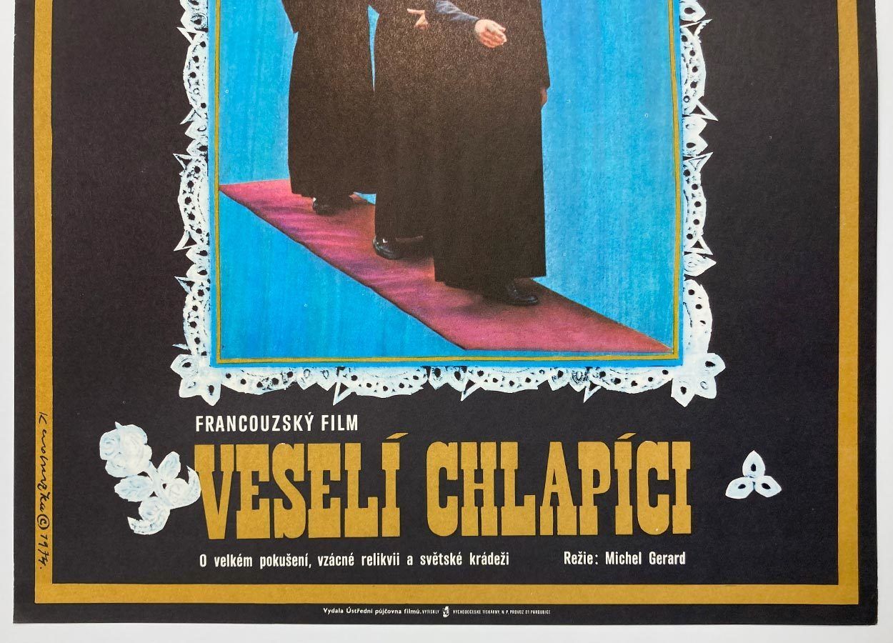 Original Film Poster, Happy Fellows, Dimitrij Kadrnožka, 1974, Genuine Czech Vintage Print photo for sale