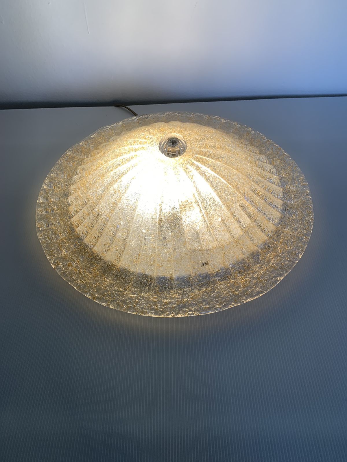 Lot Of 2 Impressive Murano Glass Sputnik Chandelier Flush Mount Like Mazzega Zuccheri Venini Barovier Style photo Lighting