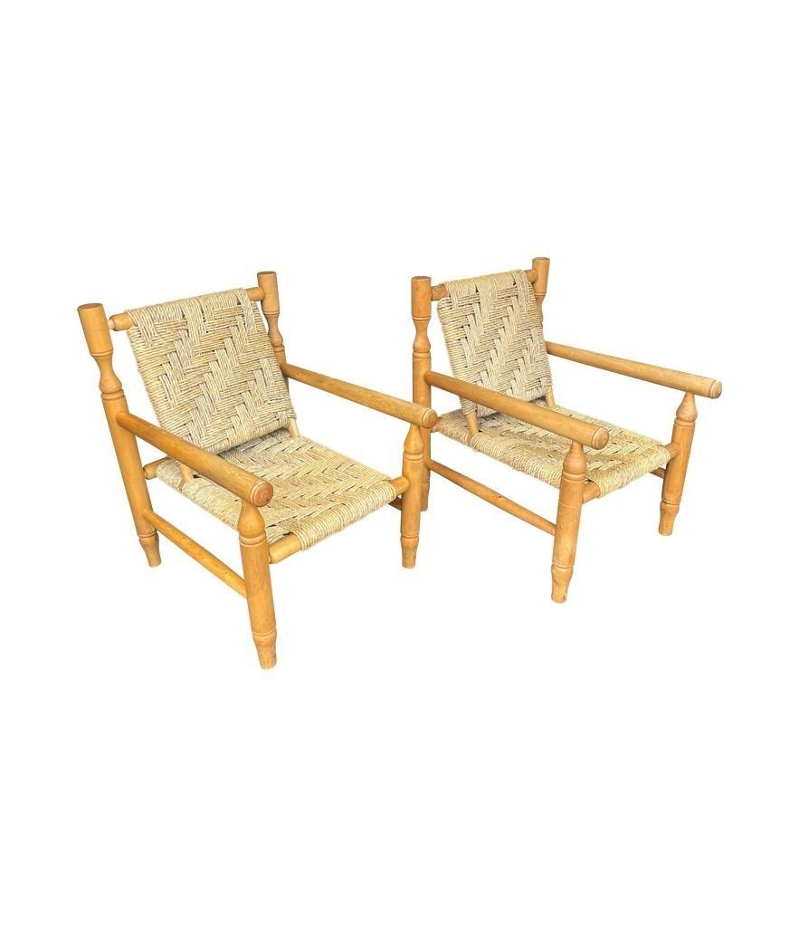 photo buy A Wonderful Pair Of 1950s Armchairs By Adrien Audoux And Frida Minet