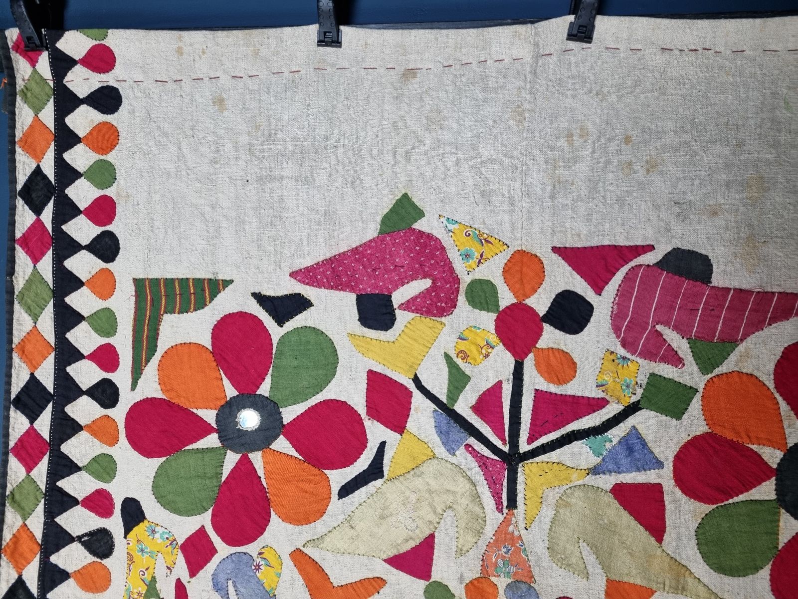 photo vinterior Applique Quilt Cover, Gujurat, Early 20th Century