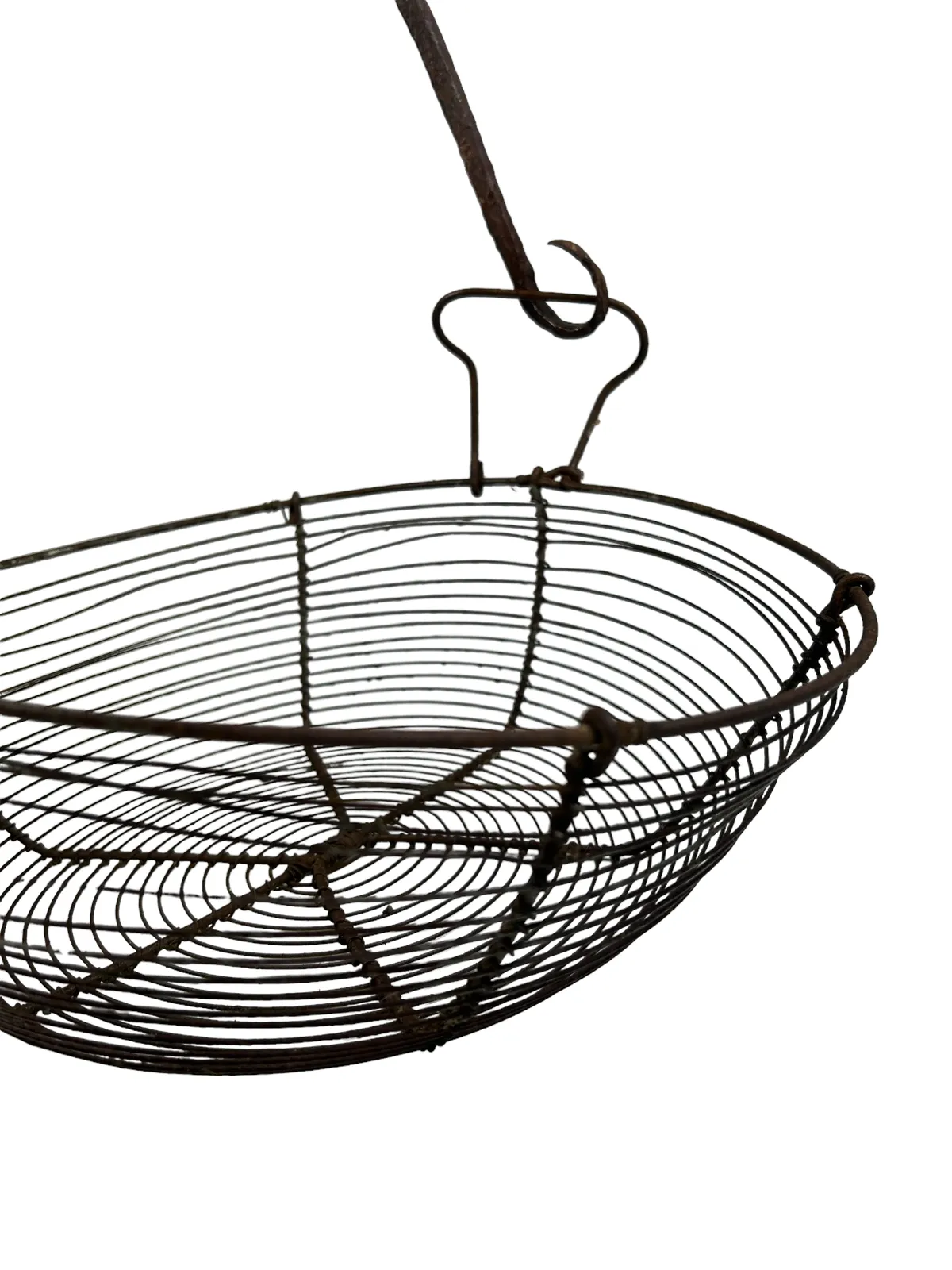 A Rare French 1920’s Large Antique Wire Basket, photo for sale