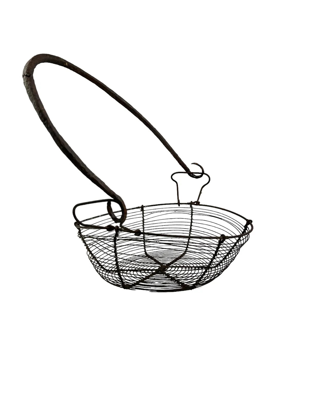 photo furniture A Rare French 1920’s Large Antique Wire Basket,