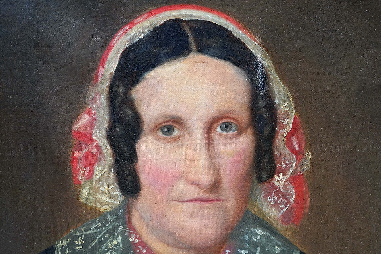 A Pair Of Mid 19thc Naïve School Portraits Of A Gentleman & Lady By Harrison Lorenzo Plummer (1814 1894) photo vinterior