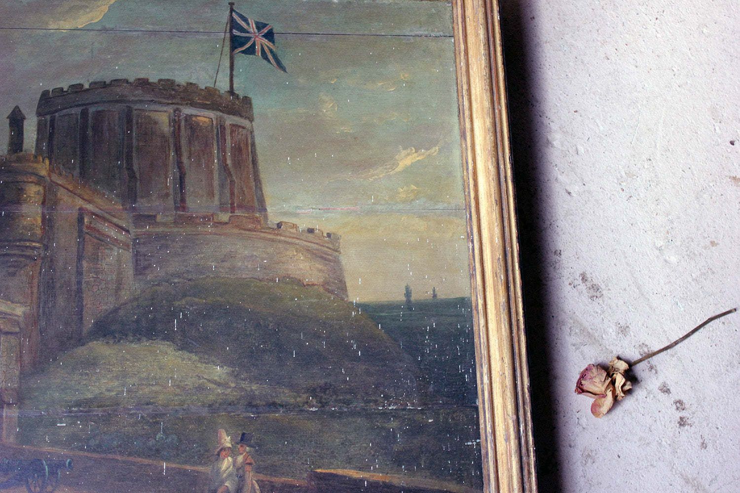 An 18thc English Provincial School Oil On Panel Of Windsor Castle; Horton Lodge, Windsor, Berkshire C.1770 photo for sale