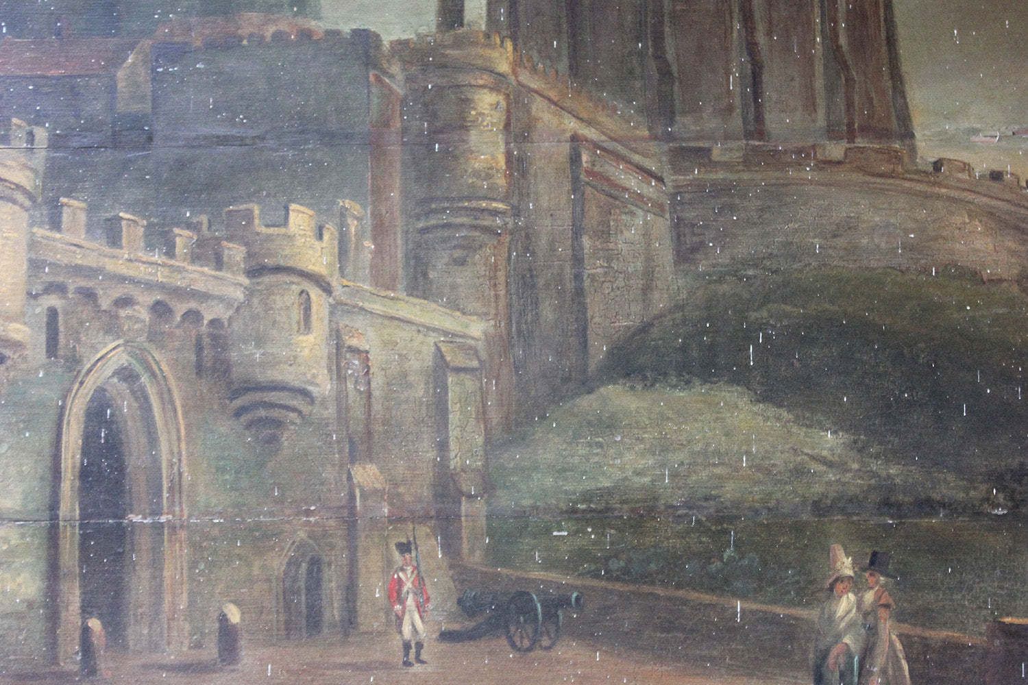 An 18thc English Provincial School Oil On Panel Of Windsor Castle; Horton Lodge, Windsor, Berkshire C.1770 photo 1650.0