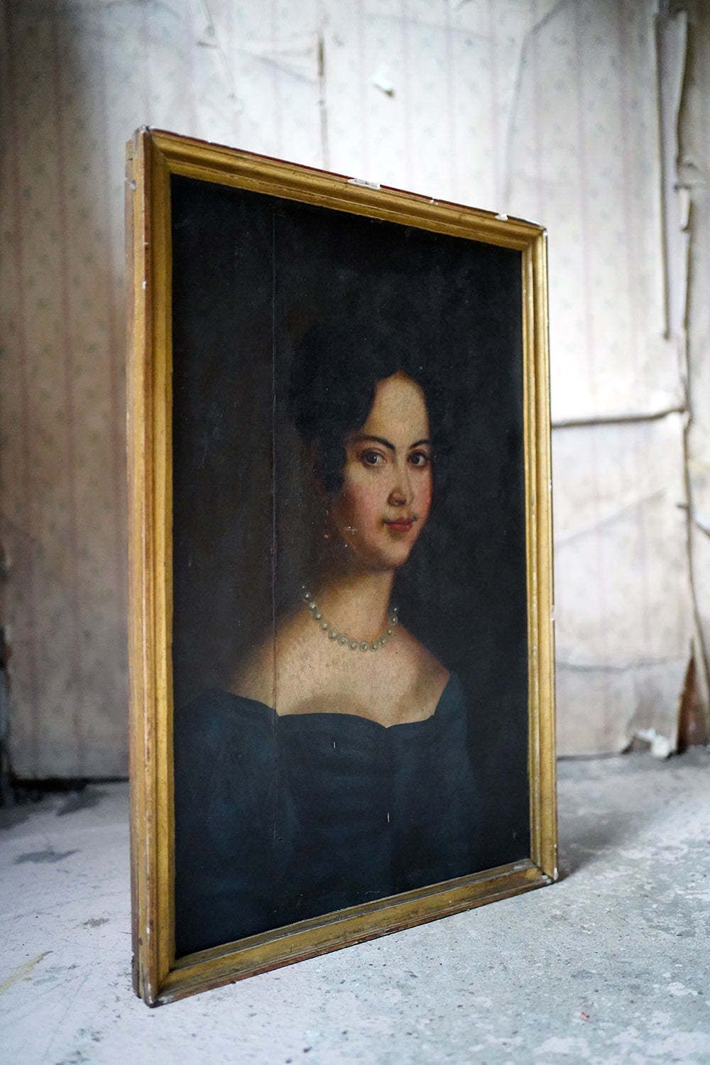 An Early 19thc French School Oil On Board Portrait Of A Lady C.1830 photo Art