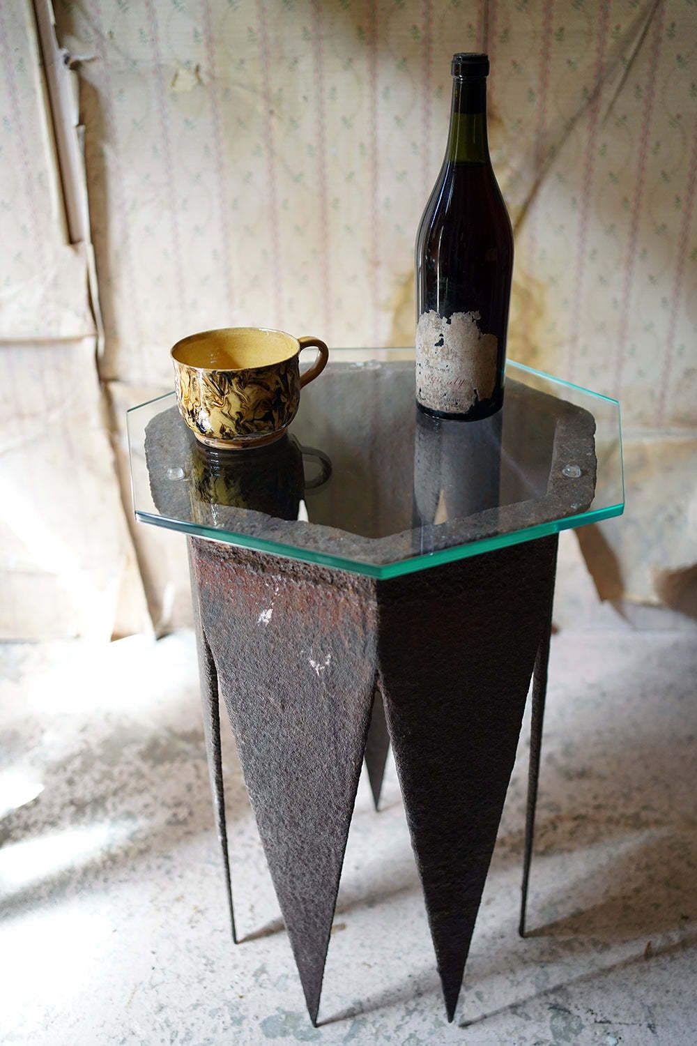 A Pair Of Early 19thc Cast Iron Chimney Tops As Side Tables photo vinterior