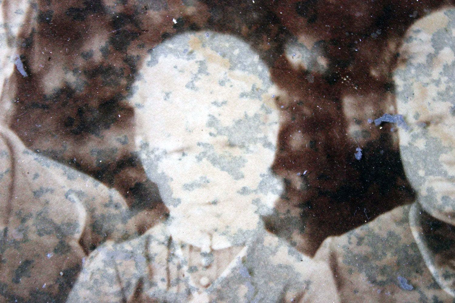 A Distressed Mid 19thc French Framed Daguerreotype Of A Family photo vintage