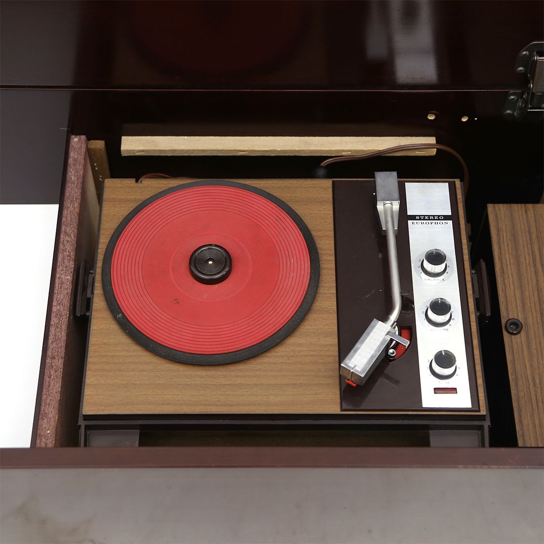 350.0 Pair Of Cabinets With Bar And Stereo Turntable, 1960s photo