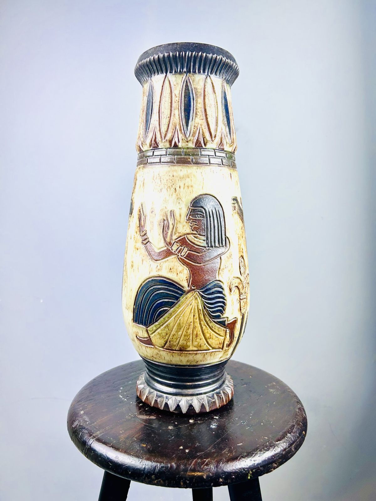 A Monumental And Early Egyptian Revival Vase By Roger  Guerin photo Home Decor