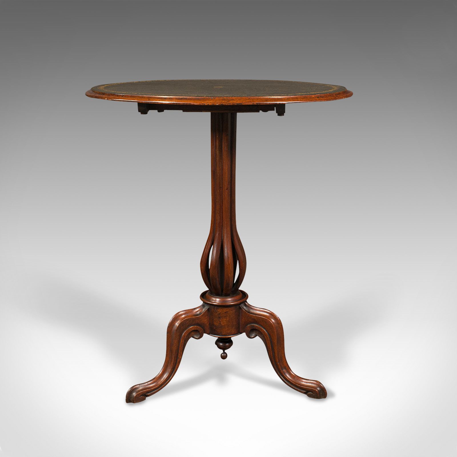 Antique Tilt Top Wine Table, English, Walnut, Side, Occasional, Lamp photo vintage