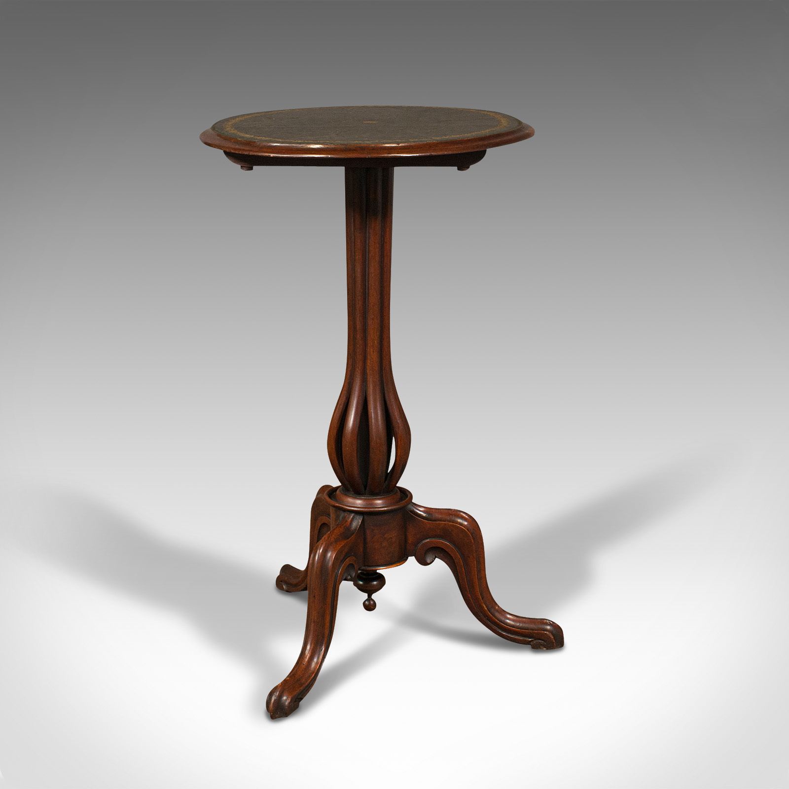 1395.0 Antique Tilt Top Wine Table, English, Walnut, Side, Occasional, Lamp photo