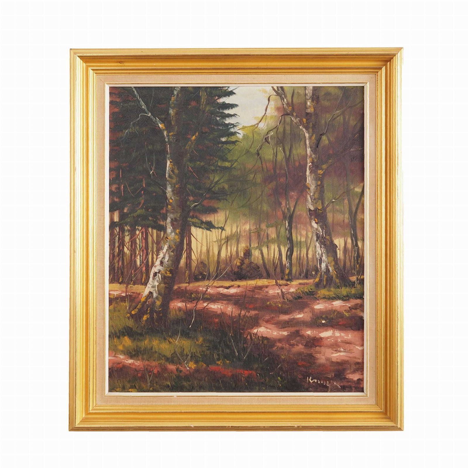 Painting „The Deep In The Forest”, Scandinavian Design, 1970s