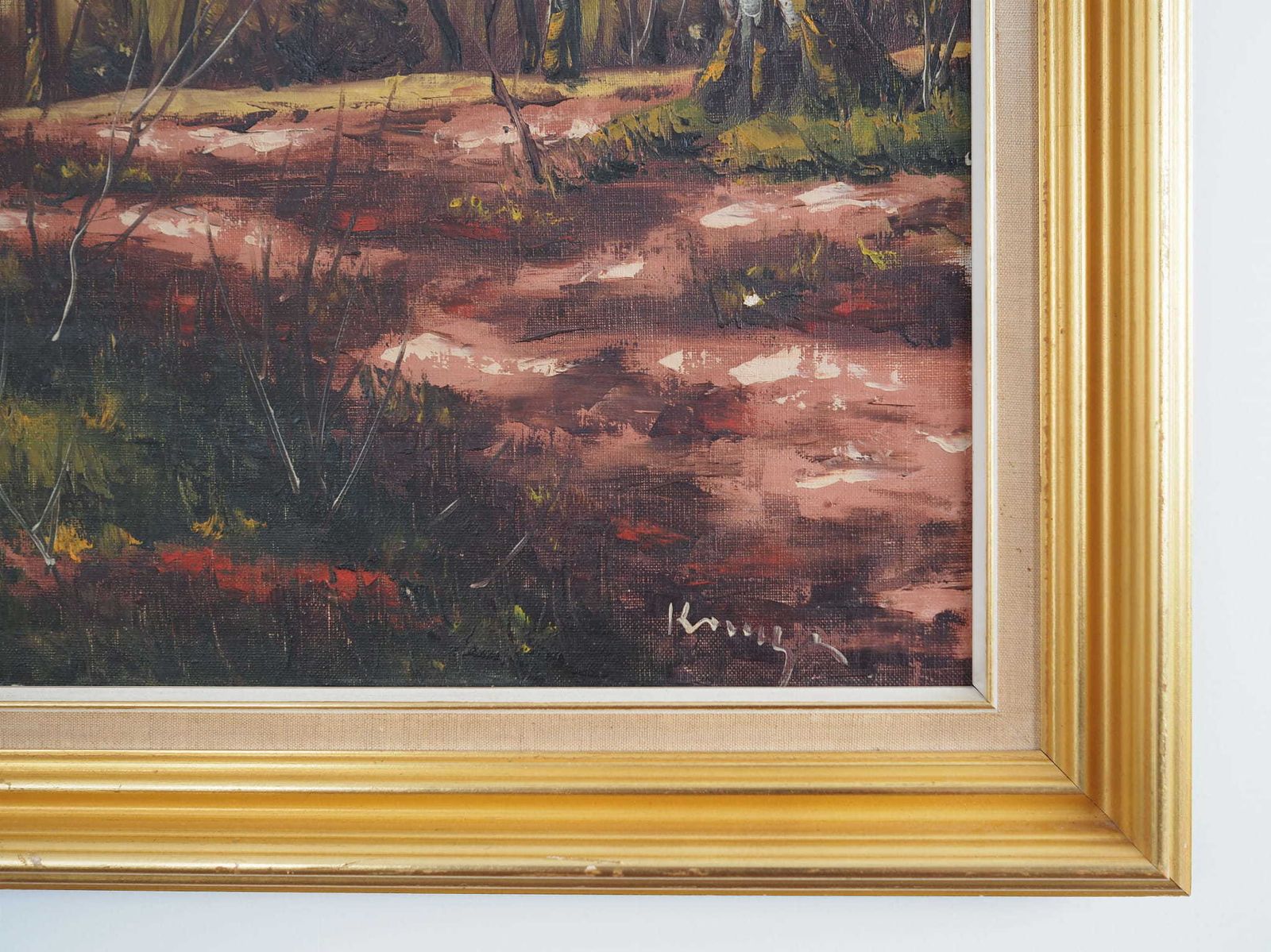 Painting „The Deep In The Forest”, Scandinavian Design, 1970s photo buy