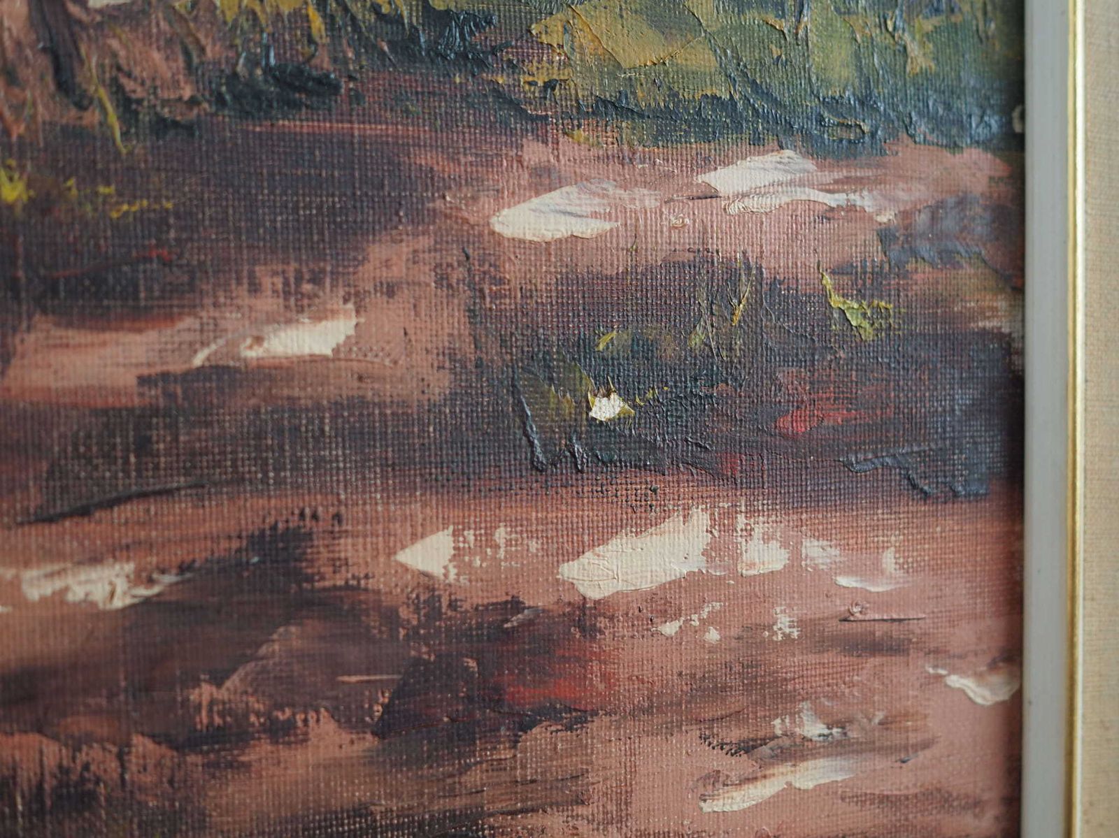 599.0 Painting „The Deep In The Forest”, Scandinavian Design, 1970s photo