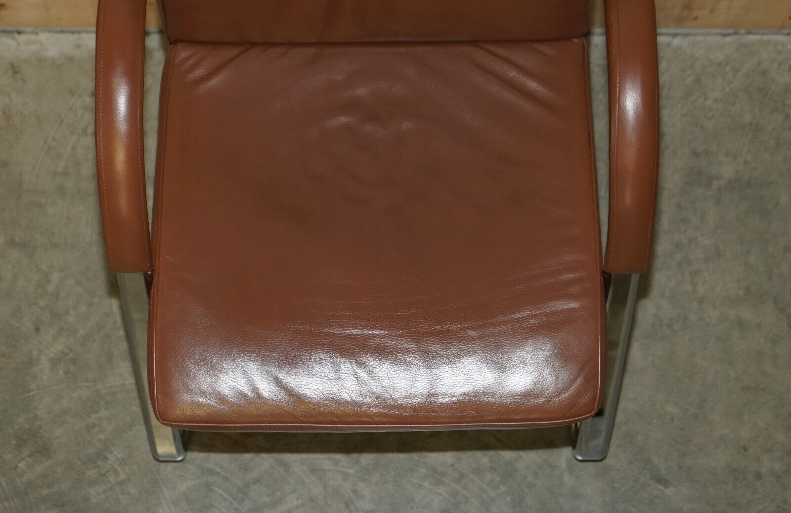 650.0 William Hands Orion Sofa Tan Brown Leather Office Captains Armchair photo